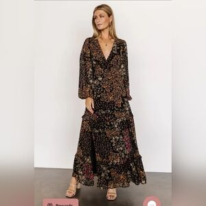 NWOT Bowman Deep V Maxi Dress